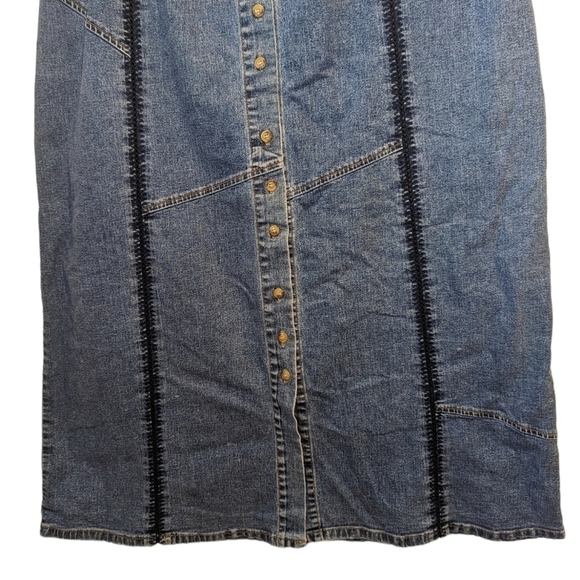 VINTAGE plus size denim maxi skirt - Picture 3 of 8
